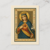 Onbevlekt Hart van Maria Katholieke Begrafenismonu Visitekaartje (Voorkant)