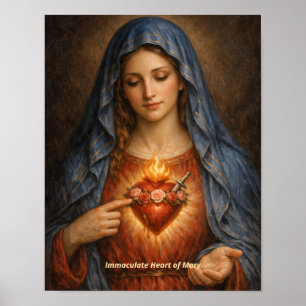 Onbevlekt Hart van Maria Kunstprint Poster