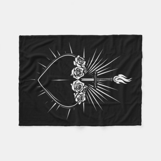 Onbevlekt Hart van Maria Mannen Vrouwen Katholieke Fleece Deken (Voorkant (Horizontaal))