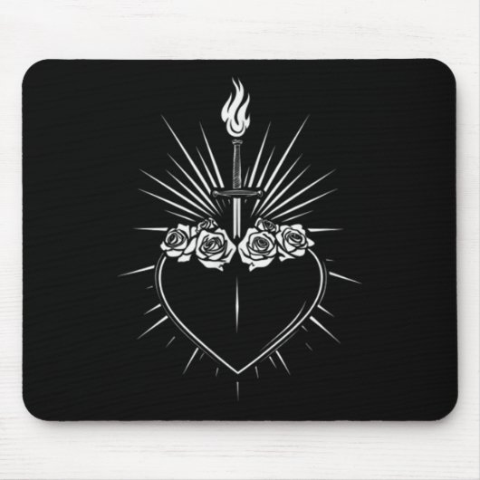 Onbevlekt Hart van Maria Mannen Vrouwen Katholieke Muismat (Voorkant)