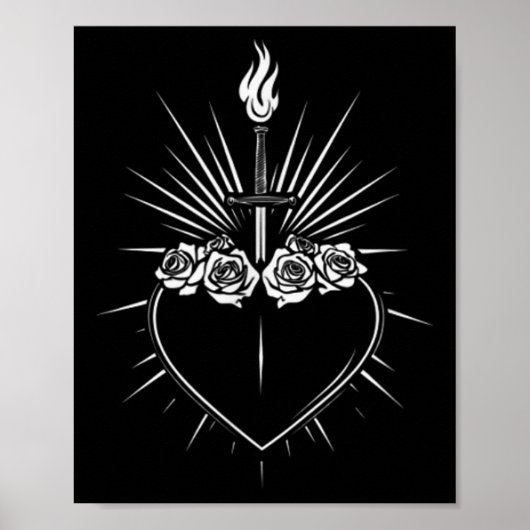 Onbevlekt Hart van Maria Mannen Vrouwen Katholieke Poster (Voorkant)