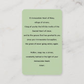 Onbevlekt hart van Maria met Lily Prayer Kaart Visitekaartje (Achterkant)