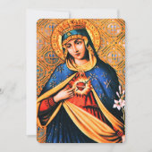 Onbevlekt hart van Maria met Magnificat Feestdagenkaart (Voorkant)
