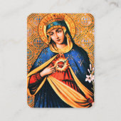 Onbevlekt hart van Maria met Magnificat Informatiekaartje (Voorkant)