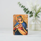 Onbevlekt hart van Maria met Magnificat Informatiekaartje (Staand voorkant)