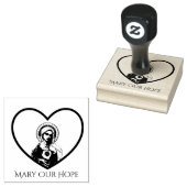 Onbevlekt Hart van Maria onze Hoop Rubberstempel (Gestempeld)