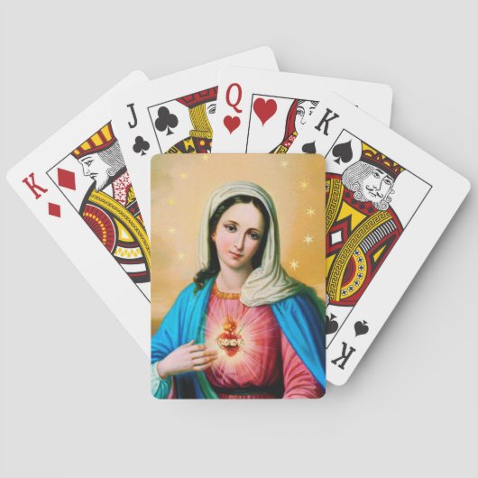 Onbevlekt Hart van Maria Pokerkaarten (Achterkant)