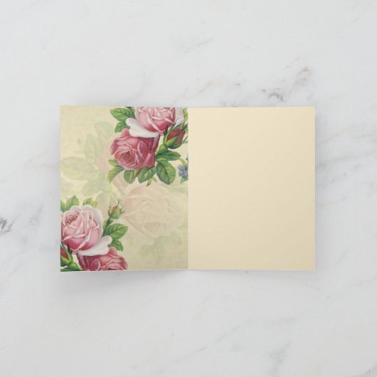 Onbevlekt Hart van Maria - rozen / Schrift Kaart (Binnen)