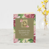 Onbevlekt Hart van Maria - rozen / Schrift Kaart (Gele Bloem)