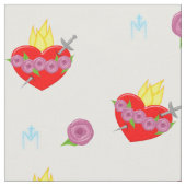 Onbevlekt Hart van Maria Rozen & Witte Achtergrond Stof (Close Up)