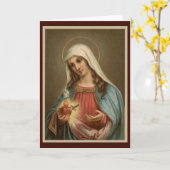 Onbevlekt Hart van Maria Verjaardag met zwaard lel Kaart (Gele Bloem)