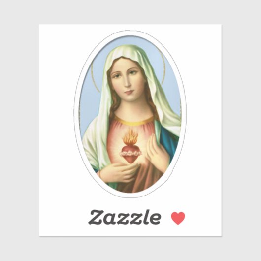 Onbevlekt Hart van Maria Vinyl Sticker (Vel)