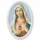 Onbevlekt Hart van Maria Vinyl Sticker (Voorkant)