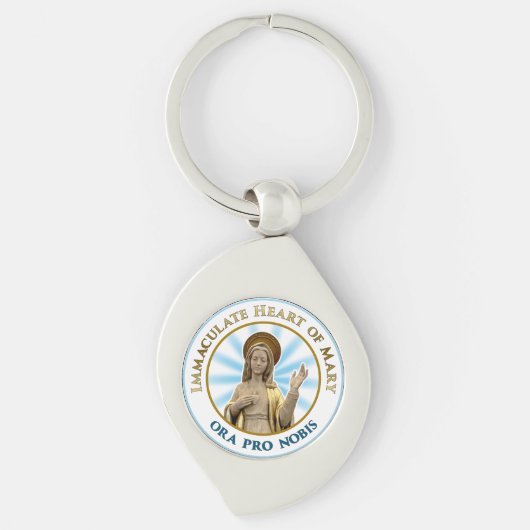 Onbevlekt Hart van Mary Ora Pro Nobis Sleutelhanger (Voorkant)