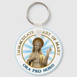 Onbevlekt Hart van Mary Ora Pro Nobis Sleutelhanger