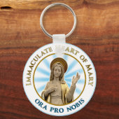 Onbevlekt Hart van Mary Ora Pro Nobis Sleutelhanger (Achterkant)