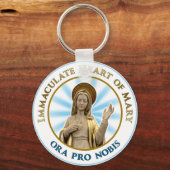 Onbevlekt Hart van Mary Ora Pro Nobis Sleutelhanger (Voorkant)