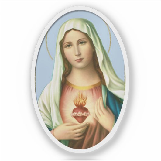 Onbevlekt Hart van Mary Vinyl Sticker (Voorkant)