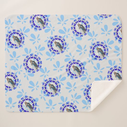 Onbevlekte bevruchting Maagd Mary Sherpa Deken (Voorkant (horizontaal))