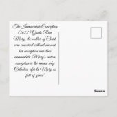 Onbevlekte conceptie briefkaart (Achterkant)