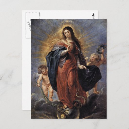 Onbevlekte conceptie briefkaart (Voorkant / Achterkant)