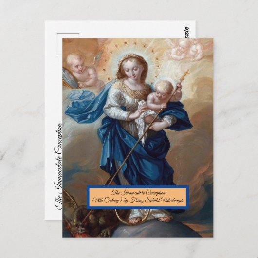 Onbevlekte conceptie briefkaart (Voorkant / Achterkant)