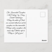 Onbevlekte conceptie briefkaart (Achterkant)