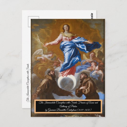 Onbevlekte conceptie briefkaart (Voorkant / Achterkant)