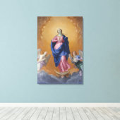 Onbevlekte conceptie canvas afdruk (Insitu (Houten vloer))