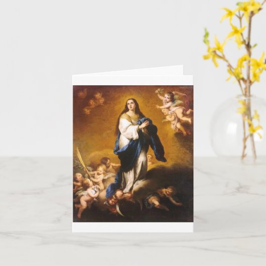 Onbevlekte conceptie kaart (Gele Bloem)