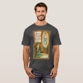 Onbevlekte conceptie Onze dame Lourdes katholiek T-shirt (Voorkant volledig)