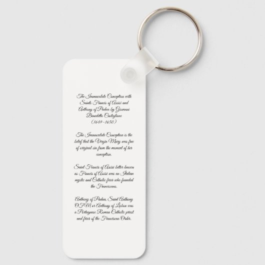 Onbevlekte conceptie sleutelhanger (Achterkant)