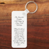 Onbevlekte conceptie sleutelhanger (Achterkant)