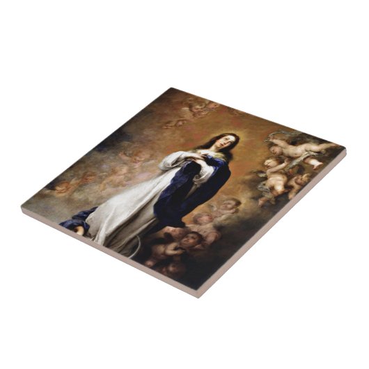 Onbevlekte conceptie tegeltje (Zijkant)