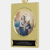 Onbevlekte conceptie verguld banner ornament (Links)