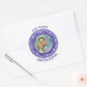 Onbevlekte Maagd Maria Baby Jesus Ronde Sticker (Envelop)
