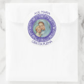 Onbevlekte Maagd Maria Baby Jesus Ronde Sticker (Tas)