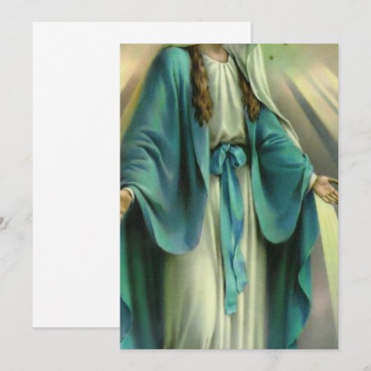 Onbevlekte Maagd Maria Kaart (Voorkant / Achterkant)