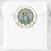 Onbevlekte Maagd Maria  Lelie Latijn Ronde Sticker (Tas)