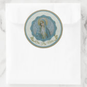 Onbevlekte maagd Maria textuur-achtig Ronde Sticker (Tas)