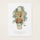 Onbevlekte Maria Katholieke Bruiloft Gebed Kaart (Voorkant)