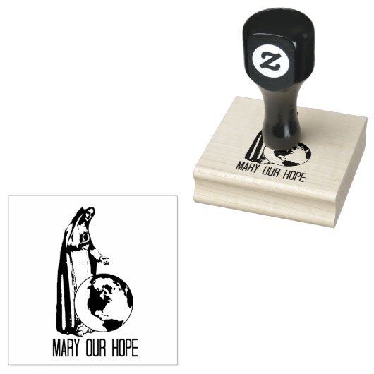 Onbevlekte Maria onze hoop Fatima Rubberstempel (Gestempeld)