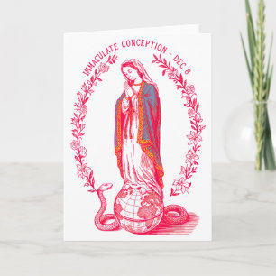 Onbevlekte Ontvangenis 8 dec Virgin Mary Katholiek Kaart