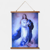 Onbevlekte Ontvangenis Blauw Hangend Wandkleed (Voorkant)