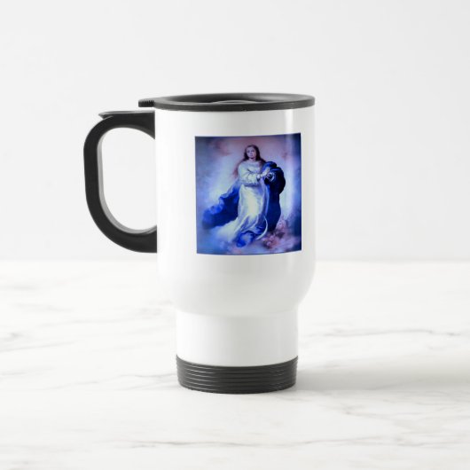 Onbevlekte Ontvangenis Blauw Reisbeker (Links)
