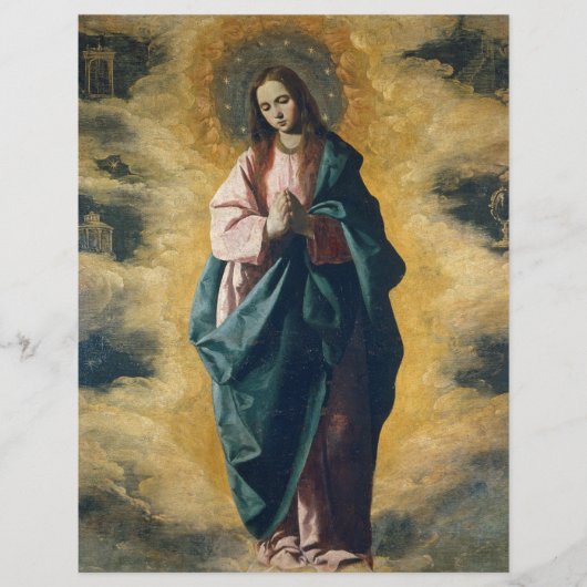 Onbevlekte Ontvangenis door Zurbarán Flyer (Voorkant)