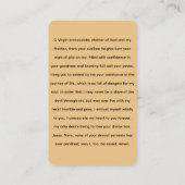 Onbevlekte Ontvangenis en Slang Gebed Kaart Visitekaartje (Achterkant)