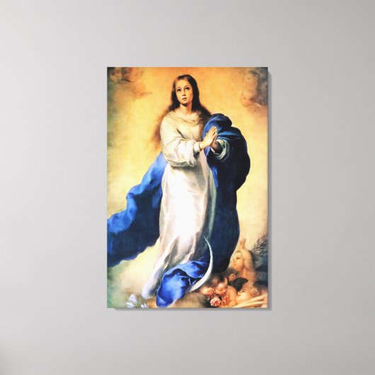 Onbevlekte Ontvangenis Goud Canvas Afdruk (Voorkant)