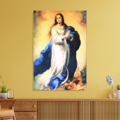 Onbevlekte Ontvangenis Goud Canvas Afdruk (Insitu (Woonkamer))