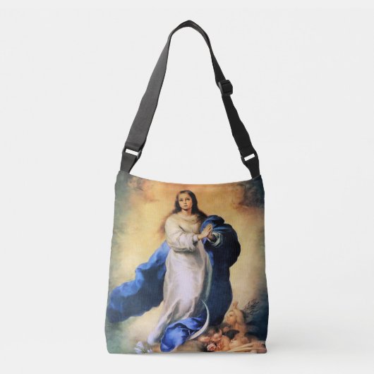 Onbevlekte Ontvangenis Goud Crossbody Tas (Voorkant)